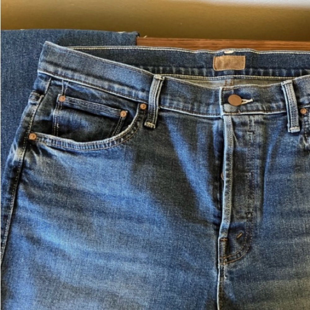 Mother Denim Scrapper Cuff Ankle Fray Smashing Banjos 32 (also fits 33 or 34) - Picture 4 of 6